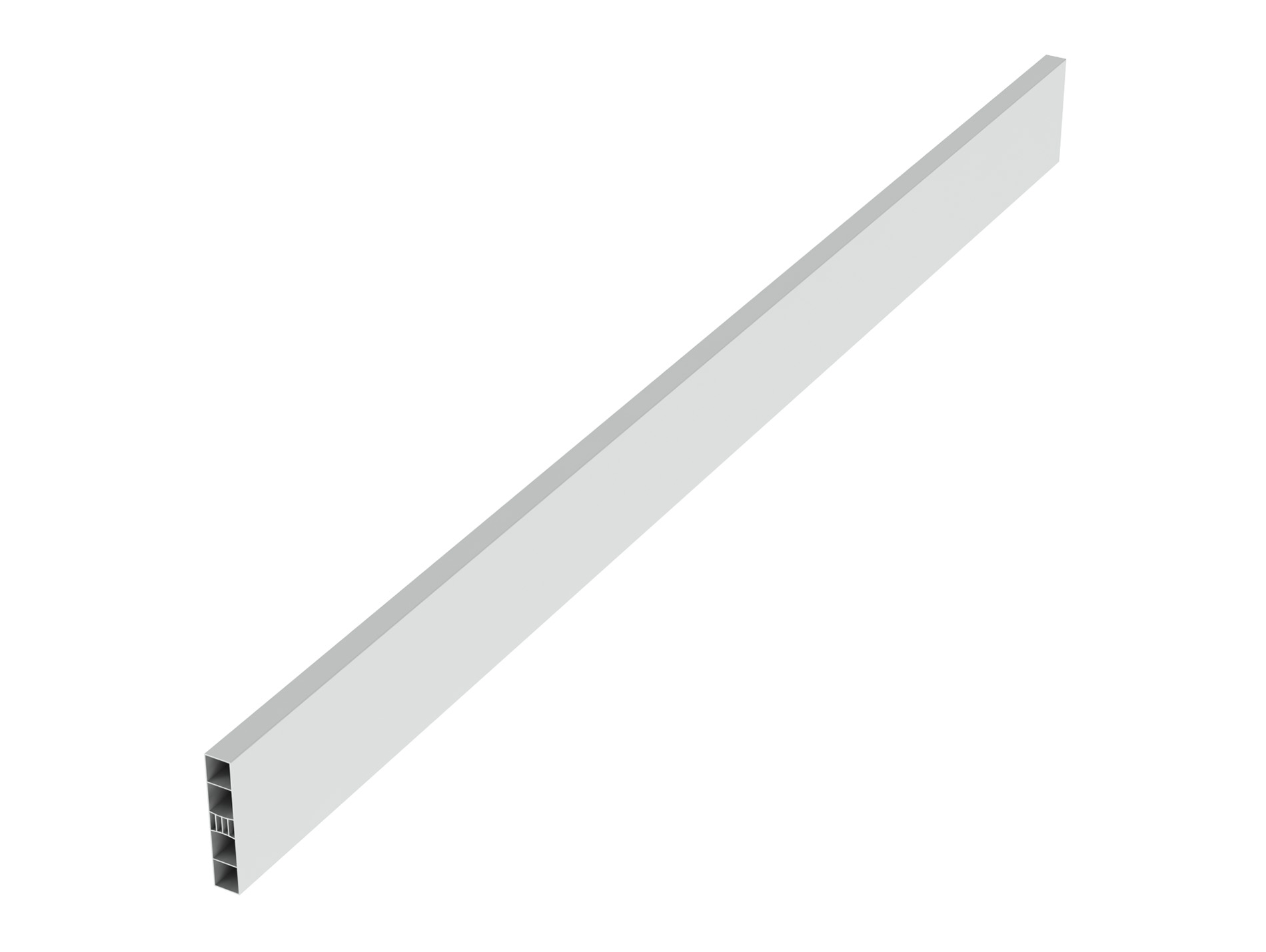 Lame lisse plate ZENEO L.1,5m x l.120mm x Ep.24mm blanc